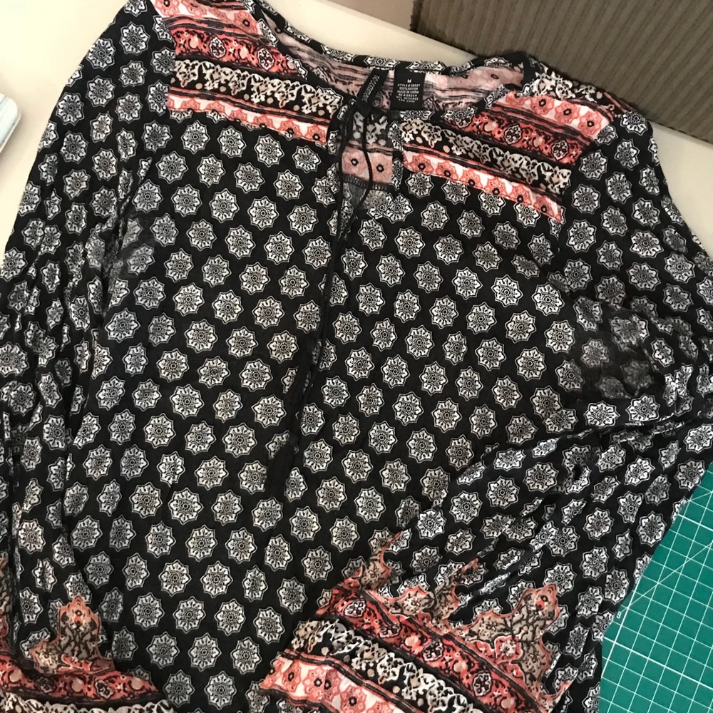 Boho tunic long sleeve top